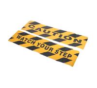 Cabilock 2 pièces Ruban Adhésif Antidérapant avec Signalisation Watch Your Step et Caution Autocollants Pratiques pour Escaliers et Sols Glissants Coupe Facile Forte Prévention des Chutes