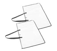 Cabilock 2 pièces Sac de Rangement Transparent pour Affiches et Œuvres Art Grand Format Pochette et Légère avec Poignée pour Transport Facile Lot