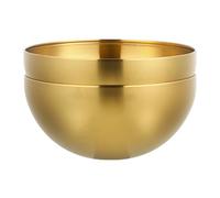 Cabilock 2 Pièces Saladier Inox Rond Multifonction, Bol Alimentaire Maison | Acier Inoxydable Doré, sans Bavure, Facile à Ranger Nettoyer, Usage Quotidien