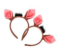 Cabilock 2 Pièces Serre-tête Oreilles de Cochon Doux Accessoires Cheveux Mignons pour Fête Cosplay Garçon Fille Bandeau Décoratif Léger et Confortable