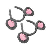 Cabilock 2 pièces Serre-tête Oreilles Souris Doux et Léger Bandeau Animal Mignon pour Halloween Cosplay et Fête Déguisée Adulte