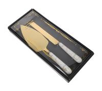 Cabilock 2 Pièces Set Couteau Pelle Gâteau Acier Inoxydable avec Manche Céramique Antidérapant Design Élégant pour Découper et Pizza