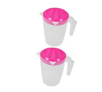 Cabilock 2 pièces Set de Pichets à Jus avec Couvercle Pichet à Eau Froide pour Réfrigérateur Bouteille de Boisson Polyvalente pour Restaurant et Design Élégant et Capacité