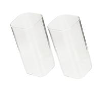 Cabilock 2 pièces Set de Verres Carrés Verre Borosilicate Transparent Résistants Chaleur Polyvalents pour Eau Jus Café et Boissons Bar Défaut pour Usage Quotidien et Fêtes