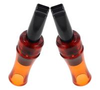 Cabilock 2 Pièces Sifflet à Utiliser pour D'appel en Corbeaux et Plastique Noir Orange, Facile à Transporter et Simple Protection des Vergers en Extérieur