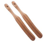 Cabilock 2 pièces Spatules pour Pâte Aigre Ustensiles de Cuisson Ergonomiques Naturel Spatule à Mélanger pour Racloir Compact avec Manche Long pour Cuisine et Pâtisserie