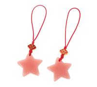 Cabilock 2 Pièces Star Phone Charm Glow In Dark Pendant Portable Wrist Strap Keychain For Bag Backpack Purse Lightweight Decoration