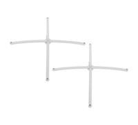 Cabilock 2 Pièces Support de Mobile pour Bébé Croix, Plastique Blanc, | Structure en Croix, Portée Suspendre Élargie, Maintien Stable sans Oscillation, pour Berceau Bébé