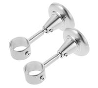Cabilock 2 Pièces Support de Tringle à Rideaux Aluminium Lot de Installation Plafond Couleur Sable Fixation Murale Plafond pour Effet de Hauteur