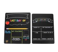 Cabilock 2 Pièces Tableau Noir Double Face en Bois Réutilisable et Étanche pour Garçon et Filles, Présent Rentrée pour Fournitures Scolaires et Panneau du Premier Jour École Élémentaire