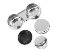 Cabilock 2 pièces Tasse de Lavage pour Pinceaux Acier Inoxydable avec Couvercle et Pince Palette de Pots pour Mélange de Peinture à Huile pour Artistes et Création Extérieur