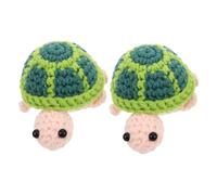 Cabilock 2 Pièces Tortue Crochet Fait Main Poupée Douce Support Encouragement Positive Décoration Bureau et Cadeau Anniversaire Noël