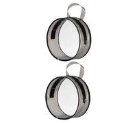 Cabilock 2 pièces Trousse de Maquillage Transparente Ronde PVC Sac Cosmétique Léger et Organisateur de Voyage Portable pour Femmes