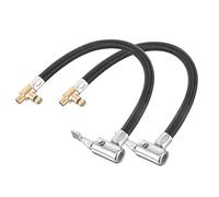 Cabilock 2 pièces Tube Extension pour Pompe à Air Raccord Flexible pour Compresseur Adaptateur Rapide de Valve de Pneu Fuite avec Dégonflage