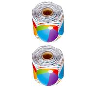 Cabilock 2 Rouleaux Bordure Amovible Stickers Décoratifs Plage Ballons Autocollants Fête pour Tableau Affichage