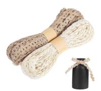 Cabilock 2 Rouleaux Ruban de Ficelle de Jute en Rouleau 10 M | Style Dentelle Rustique, Usage Bouquet et Chapeau, Aspect Délicat, Quantité Abondante