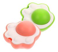 Cabilock 2 Sets de Jouets pour Chat à l'herbe à Chat en Plastique Balle Rotative de Patte Jouet Comestible pour Coller au Mur Lit