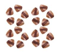 Cabilock 20 Éponges Mini Triangulaires en Velours Cristal Marron Double Ruban Applicateurs Poudre Visage et Corps Antidérapants Houppettes Maquillage Pratiques pour Fixation et