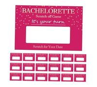 Cabilock 20 Feuilles Cartes à Gratter DIY pour Fête de Célibataire de Cartes Amusants sans Odeur Jeu Interactif Portable pour Enterrement de Vie de Jeune Fille et Mariage