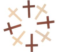 Cabilock 20 Pendentifs Croix en Bois Artisanaux pour Création Bijoux Diy, Breloques Naturelles de Croix, Décoration pour Colliers et Bracelets, Fournitures de Perles pour Bricolage, Lot