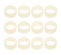 Cabilock 20 Pièces Anneaux de Préhension de 3/4 Pouce en Silicone pour Bougies Coniques Beige, Inserts Réutilisables Garantissant la Stabilité pour Base de Bougie sur Tables de Banquet
