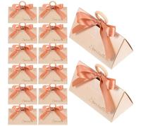 Cabilock 20 Pièces Boîte de Mariage pour Bonbons, Ruban Bois Papier, | Design Sophistiqué, Facile à Ranger Transporter, Légère, pour Anniversaires et Célébrations Nuptiales
