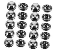 Cabilock 20 pièces Boutons Blazer Métal Argenté Lot pour Couture DIY Boutons Tige Ronde pour Manteaux et Costumes Accessoires Durables pour Créations Personnalisées