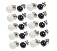 Cabilock 20 pièces Boutons Pression Invisibles Noir Blanc Boutons Jupe de Sécurité Anti-ouverture Accessoires Couture pour Vêtements Perles Synthétiques Shirts Robes et Vêtements