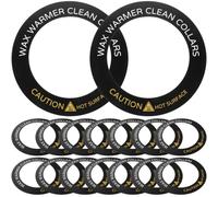 Cabilock 20 Pièces Colliers Chauffe-cire en Plastique Noir pour Machines à Cirer, Haute Compatibilité et Performance Stable, Accessoires pour Épilation Professionnelle et Usage Domestique