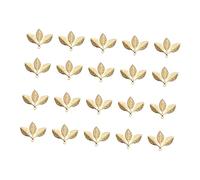 Cabilock 20 Pièces de Breloques en Cuivre Doré Feuilles Lisses sans Bavure pour Projets DIY Artisanat Décoration Automne Garçon et Filles