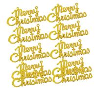 Cabilock 20 Pièces Décorations de Noël Ornements Suspendus pour Arbre de Noël Lettres Dorées Décoration de Fenêtre Festive Accessoire pour Créer Une Joyeuse