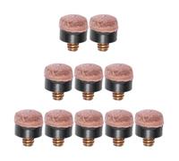 Cabilock 20 Pièces Embout de Queue de Billard 10mm à Visser, Cuir Marron | Remplacement Rapide pour Entretien, Ferrule Pointe Cuir, Usage Pool, Lot de Secours