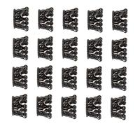 Cabilock 20 pièces Mini Couronnes Cuivre Décorations DIY Zircone Noire Aa Ornements Pratiques pour Bijoux Faits Main Léger pour Projets Créatifs et Décorations Maison de Noël