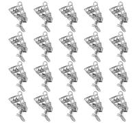 Cabilock 20 Pièces Pendentif Charme Égyptien en Alliage de Zinc Argenté pour Fabrication de Bijoux DIY Image Mystérieuse Reine Égyptienne Chic