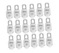 Cabilock 20 pièces Poulies de Rail pour Rideaux roulettes Acier Inoxydable Crochets et Flexibles Glisseurs pour Tringle Carrée Installation Facile pour Fenêtre