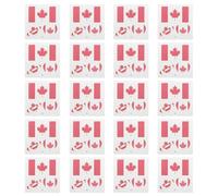 Cabilock 20 Pièces Tatouages Temporaires Drapeaux du Canada, États Américains et Mexique pour Rassemblements et Événements Sportifs, Papier Transfert D'eau, Film Pet, Étanches et Faciles à