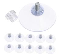 Cabilock 20 Pièces Ventouses à Vis avec Écrous Ventouses Filetées Transparentes Ømm Fixation Réutilisable pour Verre Carrelage et Salle de Bain