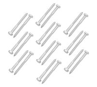 Cabilock 20 Pièces Vis Auto-perceuses Acier Inoxydable à Tête Hexagonale Pointe Aiguisée Prolongée pour Fixation Profonde sur Bois Épais et Projets DIY Extérieurs