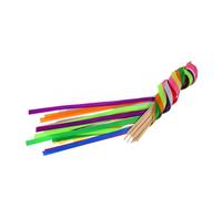 Cabilock 20 pièces Wedding Wands with Bells Double Layer Ribbon Streamers Reusable Fairy Wand Party Decorations for Outdoor Lawn Weddings and Bridal Showers