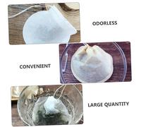Cabilock 200 pièces Filtre à Thé Jetables Ronds Sachets Infusion Épices Café Résistance Chaleur Filtration Rapide pour Thé Vrac et Blanc et Naturel