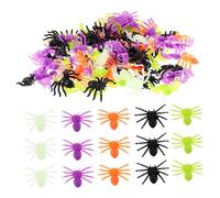 Cabilock 200 Pièces Mini Araignées Plastique Réalistes Couleurs Mélangées Modèles Daraignées Farceuses pour Décorations Halloween et Blagues Amusantes