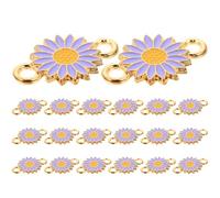 Cabilock 20pcs Pendentifs pour Bracelet en Alliage, Connecteurs de Tournesol, Breloques pour Fabrication Bijoux, Accessoires pour Création de Bijoux