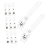Cabilock 20pièces Lot de Pinces à Badges avec Sangle Double Trou pour Cartes Identité Clips De Poitrine Métal Facile à Utiliser
