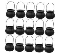 Cabilock 20pièces Mini Chaudrons Noirs avec Anse pour Halloween Panier Chaudron Seaux à Bonbons Halloween Décorations pour Fête