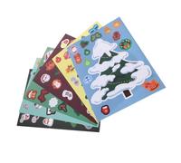 Cabilock 24 Feuilles Autocollants de Noël pour Décoration Intérieure Motif Sapin de Noël Mixtes Adhésifs pour Vitres et Surfaces Lisses pour Maison Boutique et Bureaux
