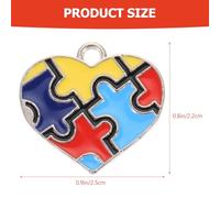 Cabilock 24 pièces Breloques Puzzle Autisme Alliage Pendentifs DIY pour Création Bracelets Décoration Suspendue Accessoires Durables et Polyvalents