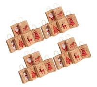 Cabilock 24 Pièces en papier kraft veille toi pour de noël décorations dans petit en papier de fête en papier actuel
