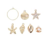 Cabilock 24 pièces Pendentifs Boucle Oreille DIY Style Marin Accessoires Décorations Bijoux Faits Main