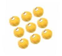 Cabilock 24 pièces Pendentifs Pompons Peluche Jaunes Accessoires DIY Boucles Oreilles Légers et Colorés pour Créations de Bijoux Pendantes