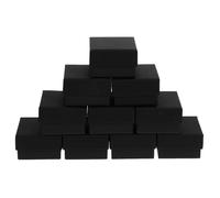 Cabilock 24 Pièces Petit Coffret à Bijoux en Papier Kraft Noir pour | Format Compact, Finition Soignée, Style Rétro Simple, pour Emballage Présent, Boîte Discrète